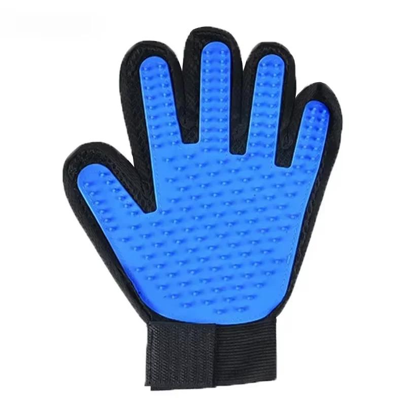 Pet Hair Removal Grooming Gloves Rubber Massage Brushes Effective Cat Fur Cleaning Tool for Daily Cat Care and Grooming Supplies