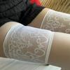 Sexy Aurora Super Wide Lace Top Silicone Antislip Stocking Shiny Ol Legging Summer Jk Cos Ootd Party Dance Women'S Fashion