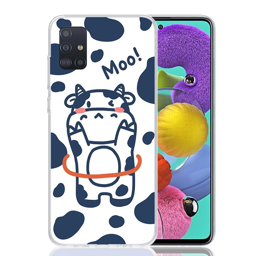 Dairy Cattle Cow Speckle Cute Phone Case For Samsung Galaxy A52 A42 A32 A22 A12 A51 A50S A40 A30S A20E A10S A41 A31 A21S A11 A72