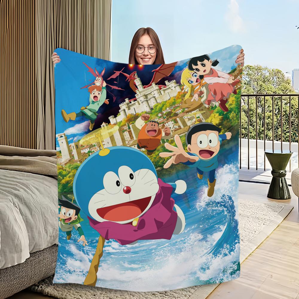 Cartoon D-Doraemons Movie Blanket Blanket for Couch Sofa Travel Home Hiking Picni Bed Beding Flannel Blanket birthday gift