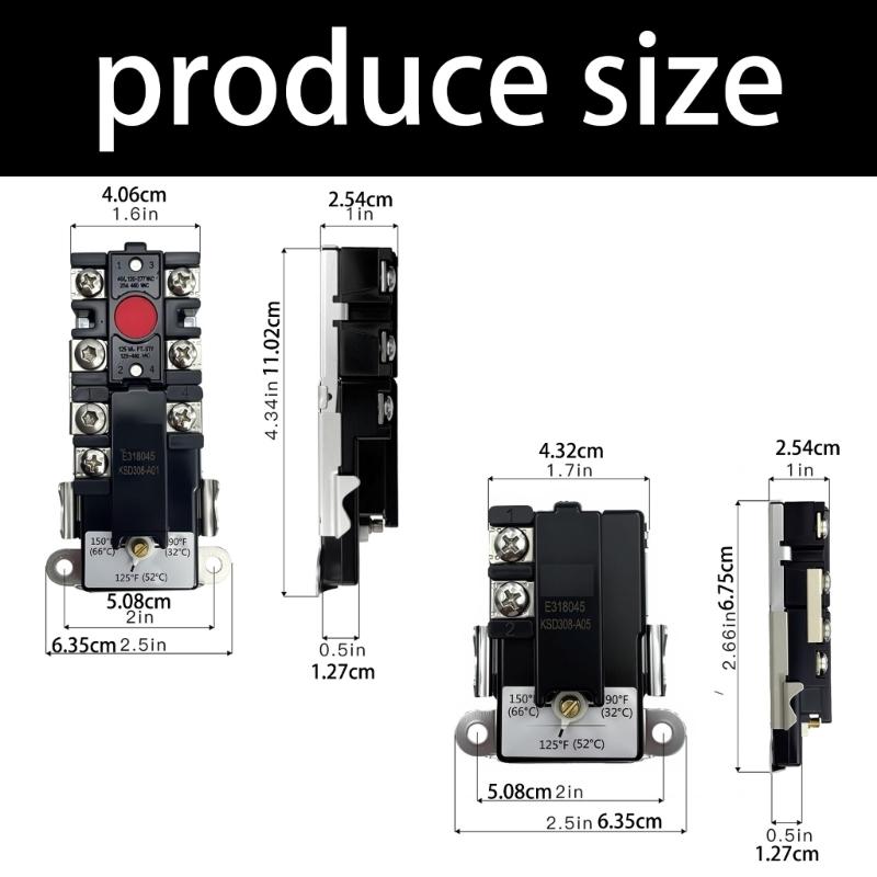 Upper and Lower Thermostat SP210245 Electric Water Heater Thermostat Temperature Controller for Double Element Heater