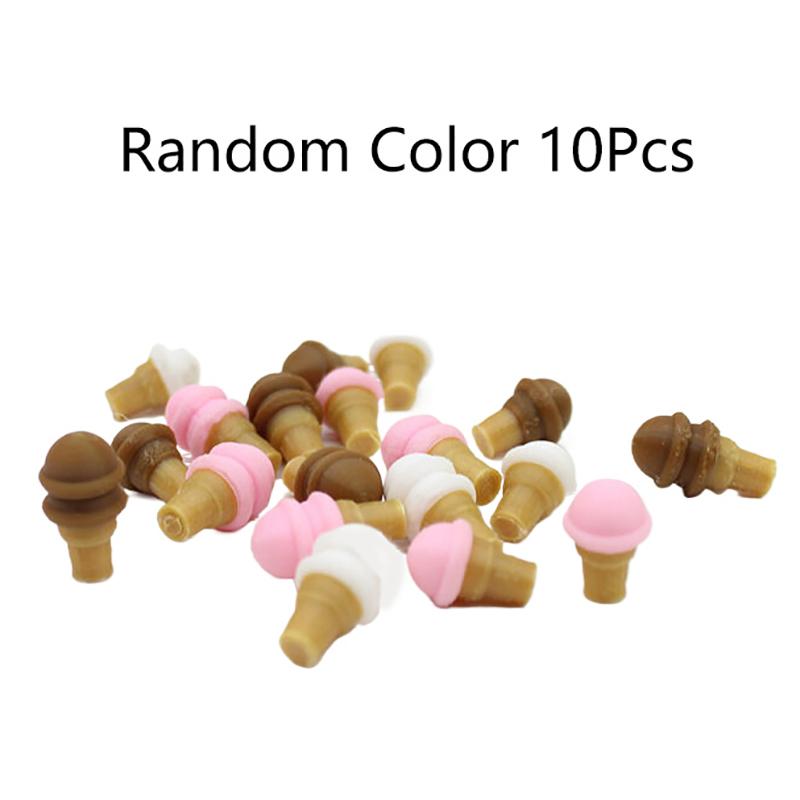 10Pcs Miniature Dollhouse Mini Ice-Cream Cones Model Mini House Pretend Play Food Doll Toy Accessories Dollhouse Photo Props