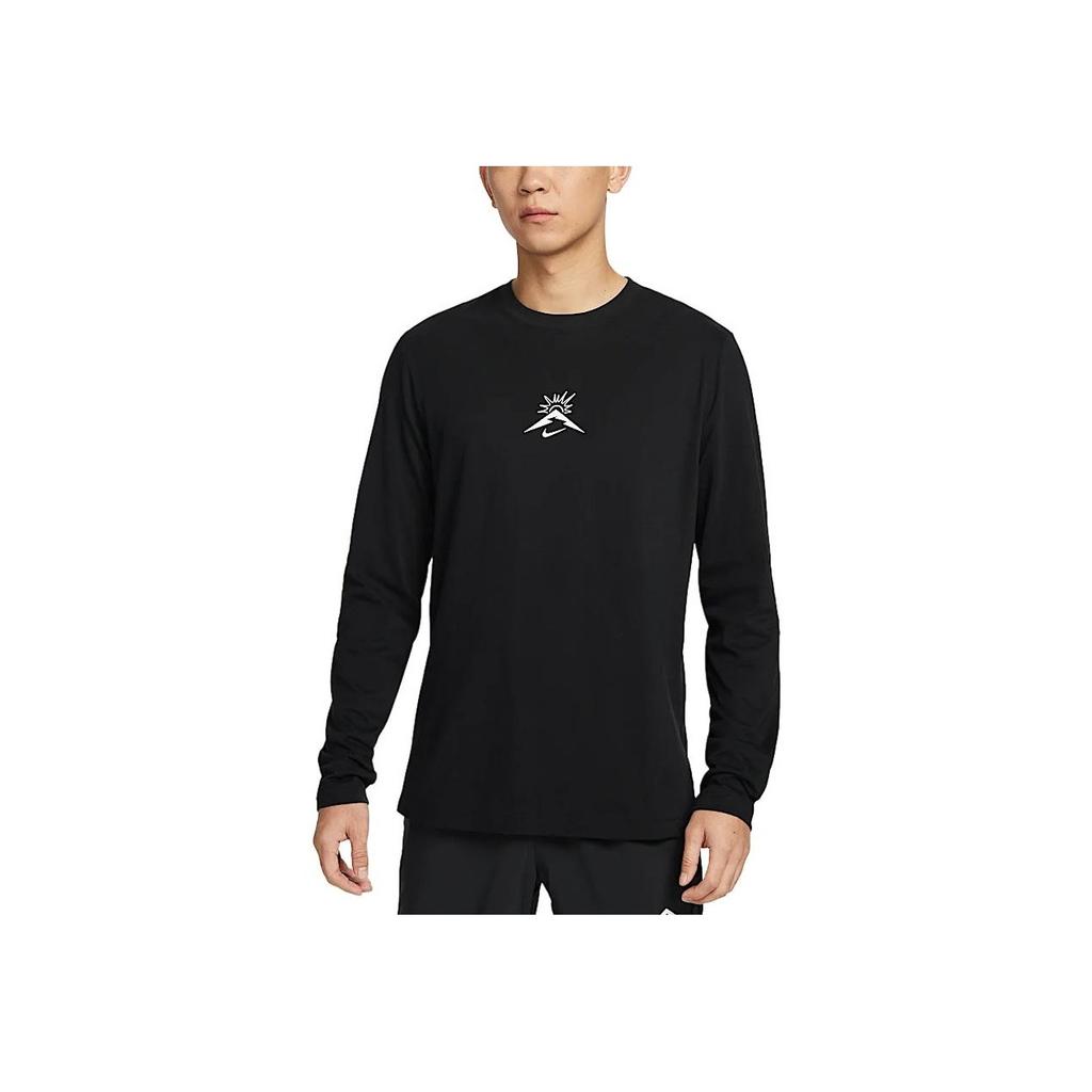 Nike Dri-Fit FW24 Trail Crew Neck Comfortable Soft Quick-Dry Long Sleeve T-Shirt Men Tops Black HJ3602-010