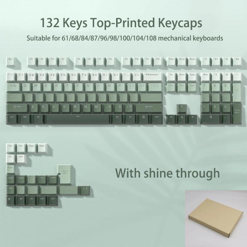 Xiaomi 2026 Lavender Top Print RGB Backlit Keycaps 135 Keys OEM Profile Shine Through PBT Double Shot Keycaps for MX Switches Keyboards