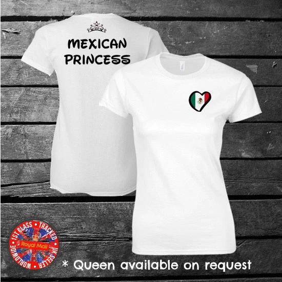 Mexican Princess T-shirt, Mexico, Ladies, Kids, Gift 2XL