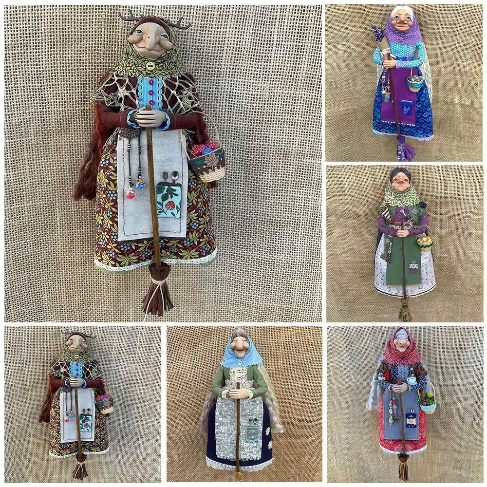 Hot Good Luck Kitchen Witch Doll Charm Home Charming Witch Doll Handmade Witch Doll Festive Antique-Inspired Decor