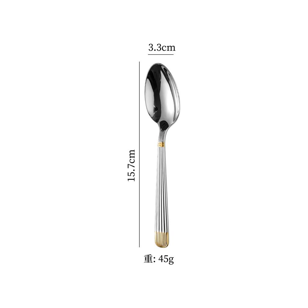 Half Gold Roman 304 Stainless Steel Cutlery Tableware Set Luxury Weeding Holiday Gift Knife Spoon Fork Teaspoon Teafork Service