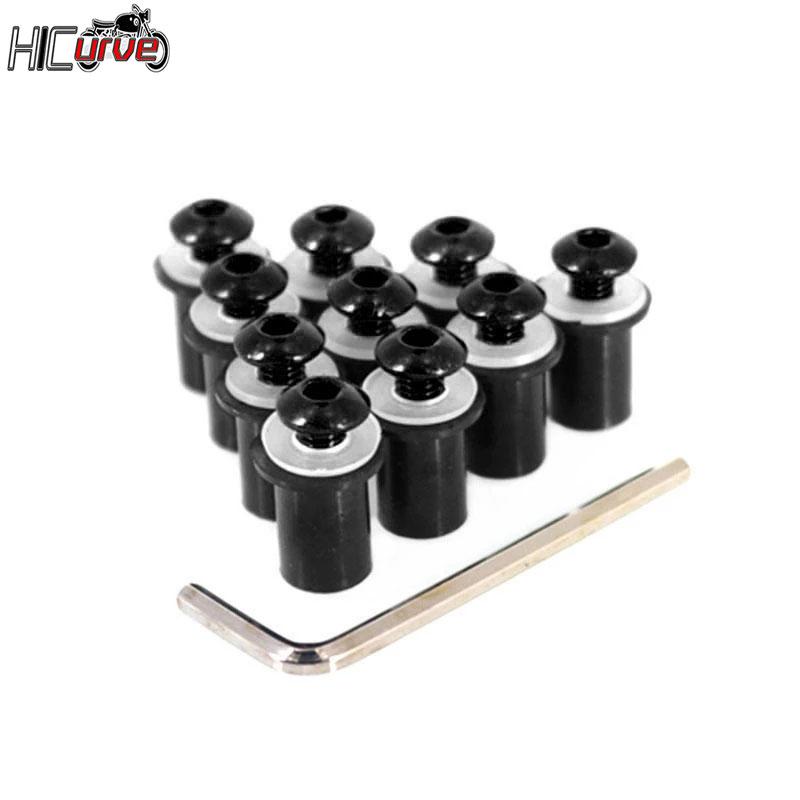 For BMW S1000RR S1000R HP4 S1000XR S1000 RR S1000 XR F800R Motorcycle Windshield Bolts Screw Nut Fastener Kit 5mm 10PCS