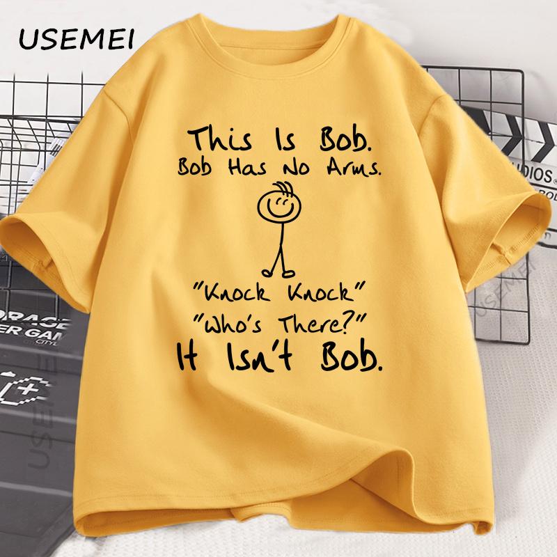 This Is Bob Funny T Shirt Men Women Black Humor T-Shirt Casual Cotton Short Sleeve Graphic Tees Loose Soft Summer Tops Clothes