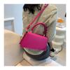 Elegant Solid Color Small Square Bag  Trendy Minimalist Faux Leather Shoulder Handbag Fashion Crossbody Purse CLE