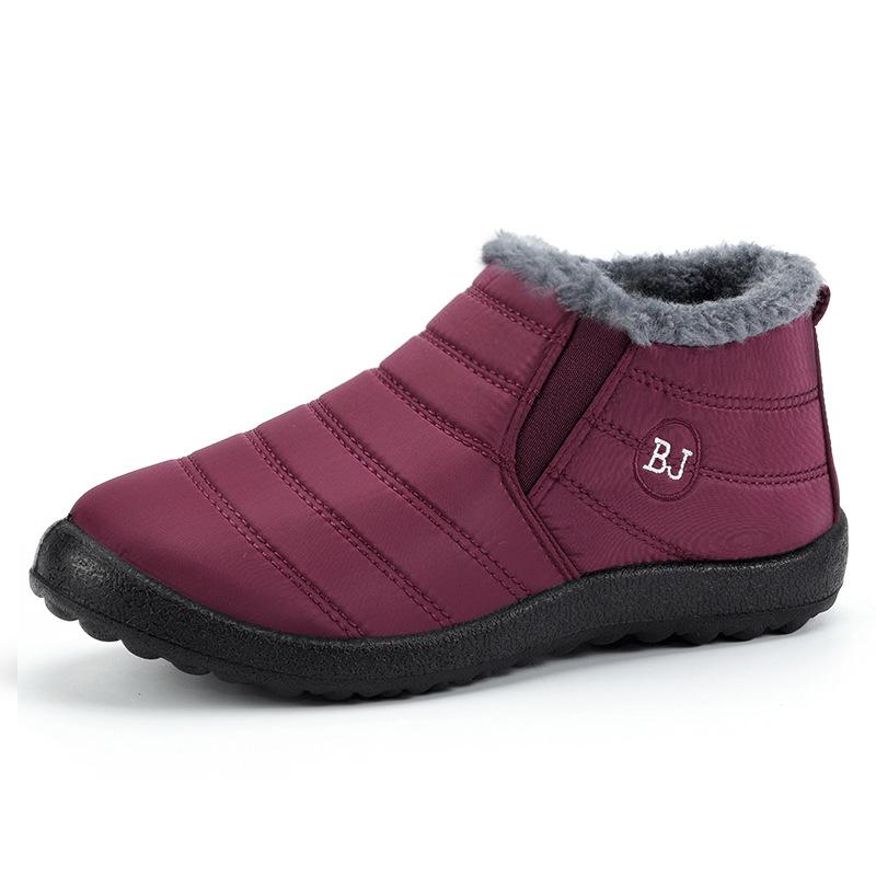 Waterproof Winter Boots for Men New Plush Snow Boots Women Ankle Boots Warm Black Couple Cotton Couples Platform Shoes