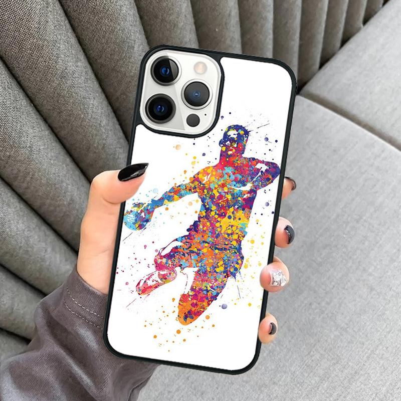 Handball Sport Handyhülle Für iPhone 17 Air 16 16e 15 13 14 Pro Max 11 12 Plus 2022 MAX Hülle Cover coque