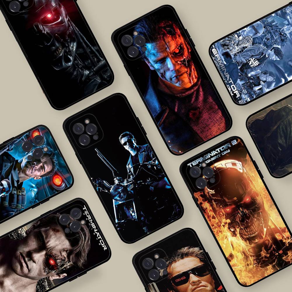 Sci Fi Movie The T-Terminator For Iphone 17 16 15 11 13 14 Pro Max Plus 12 Mini Black Shell Cover Phone Case