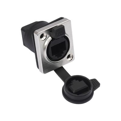 RJ45 Panelmontage-Kupplung Mit Verriegelungsschnittstelle 180/90 Grad Kompatibel Cat5/Cat6 Kabel ABS Metall