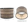 Angoily Bamboo Lamp Shade Vintage Drum Lampshade Shade Decorative Lamp Cover for Chandeliers Floor Light Pendant Table Lamp