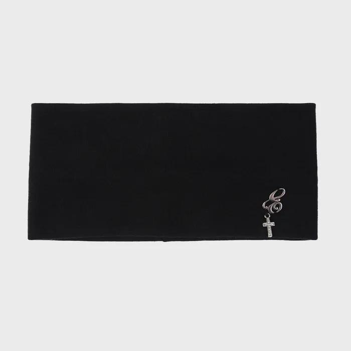 CROSS&LOGO HEADBAND (BLACK)