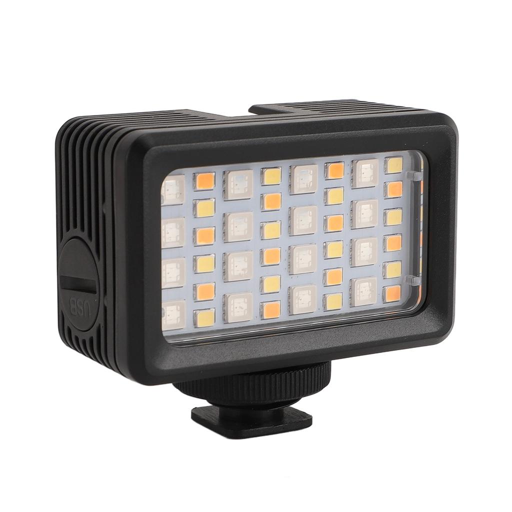LED Camera Light 40m Waterproof 2700K to 5600K Portable Underwater RGB Video Light for Live
