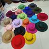 2026 Fedora Hat Winter Round Convex Flat Top Belt Accessories Rose Red Felt Jazz Hat for Men and Women Fedora Gorras