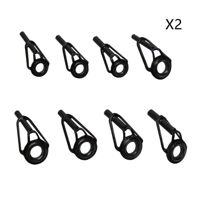 8/16/80Pcs Black Fishing Rod Guide for Spinning Casting Fishing Rod Building Repair Eye Line Ring Fishing Accessory