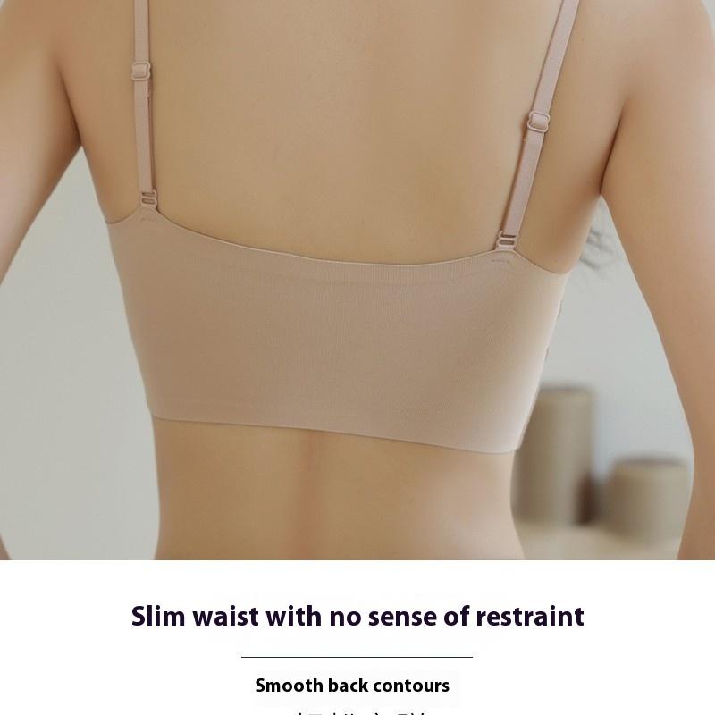 Seamless Fixed Cup Gathered and Brushed Liquid Foundation Small and Comfortable Invisible Beautiful Back Underwear Big Breasts