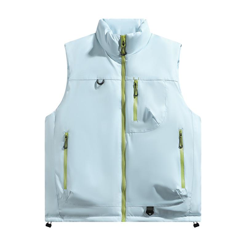 2025 autumn and winter down cotton clothes vest men's thickened vest jacket men's and women's couples loose bread clothes vest