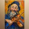 Stampa su Tela Hasidica Arte da Parete Grande Giudaica Uomo Ebreo che Suona Musica Poster HD Immagine Stampata Soggiorno Moderno Decorazione per la Casa