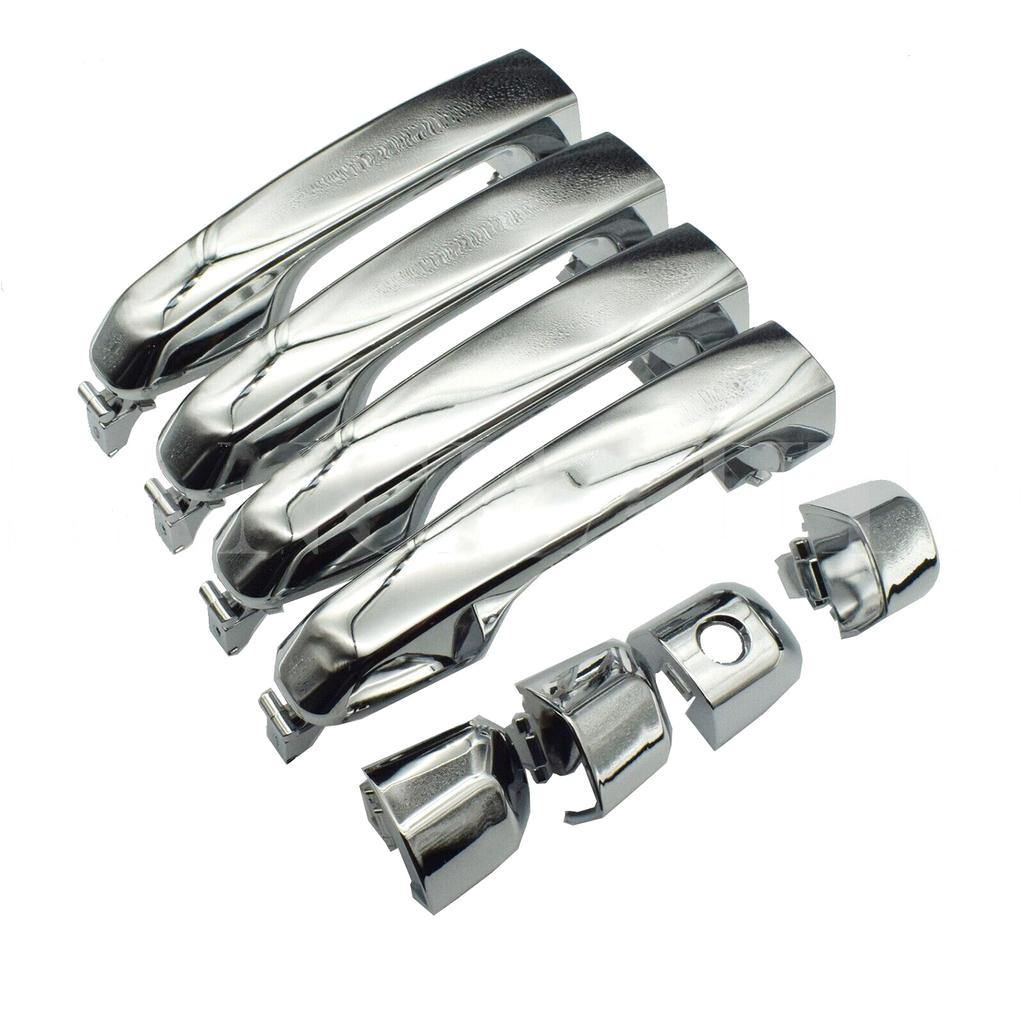 4x Chrome Front Rear Left Right Outside Door Handle 69250-60030 69211-60090 69250-60010 for Toyota 4Runner Lexus GX460