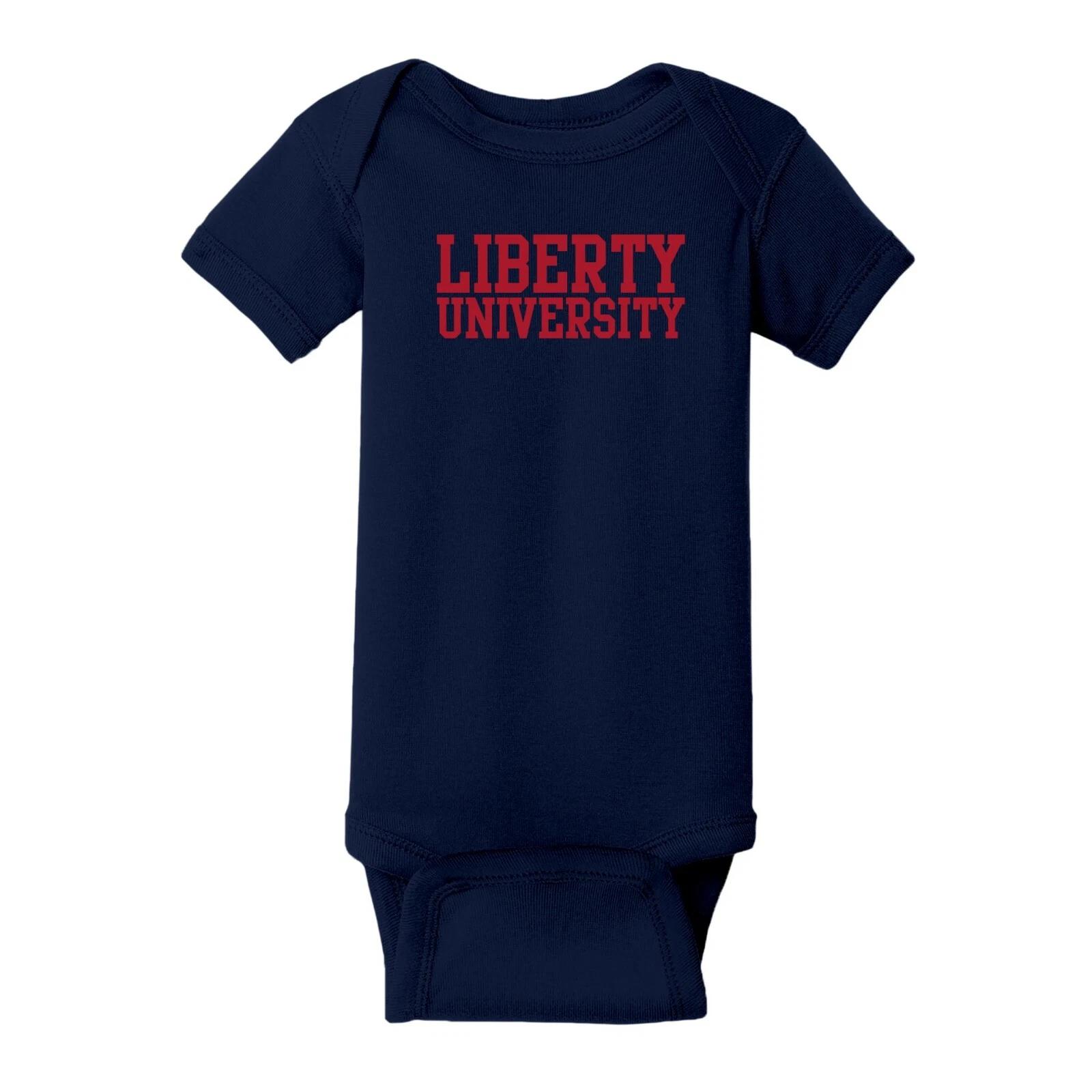Liberty University Flames Primary Logo Infant Creeper - Navy L