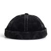 Unisex Corduroy Solid Color Brimless Caps for Men Women Streetwear Hip Hop Hats Retro Beanie Docker Caps Adjustable Dome Hats