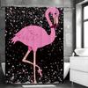 Pink Flamingo Shower Curtain, Bathroom Decorative Shower Curtain, Waterproof Shower Curtain with Hooks