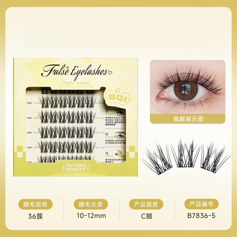 Stapi - Glue-free Multipack False Eyelashes Cluster (Various Designs) / Tweezers