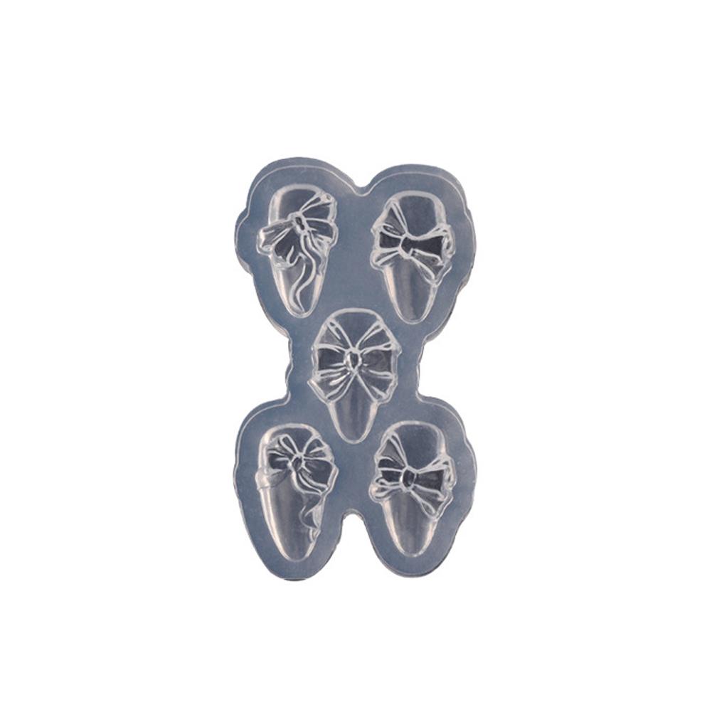 Bowknot Nail Carving Decor Heart Fingernail Love Ornament Stamping  Stencil