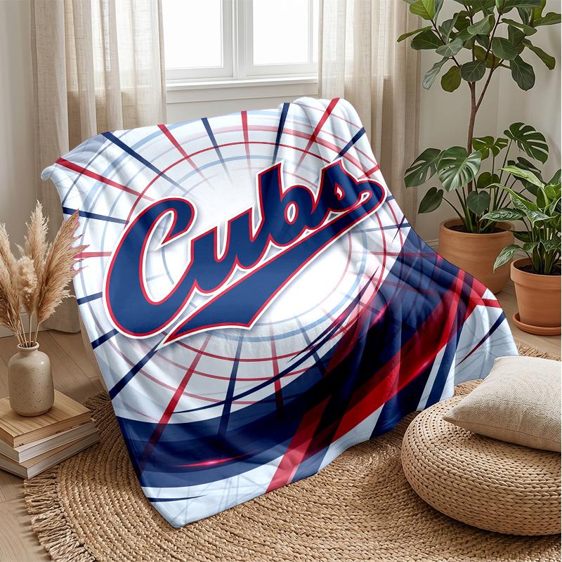 Chicago Cubs Flanell Fleece Decke Gemütlich Warm Überwurfdecke für Sofa Bett Reise Ganzjahresgebrauch