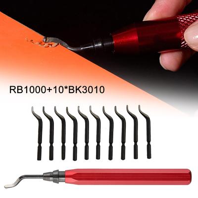 RB1000 Handle Burr Metal Deburring Tool Handle Remover Cutting Tool With 10pcs Rotary Deburr Blade DeburRed For Luminium Copper