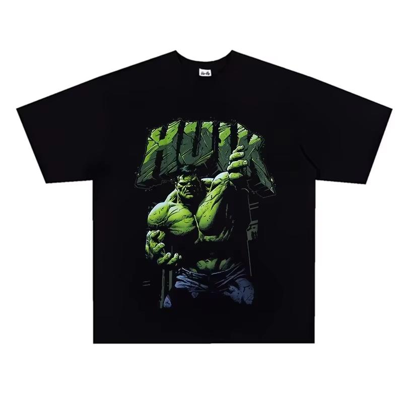 

2026 new Ultimate Hulk Cotton TShirt 90s Streetwear Retro Harajuku Casual Crew Neck Short Sleeve Top for Men and Women M