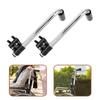 2pcs Push Wheelchair Handle Extender - Stainless Steel Extension Handles Replacement - Universal Wheelchair Accessories For Adults Elderly Disabled Tr