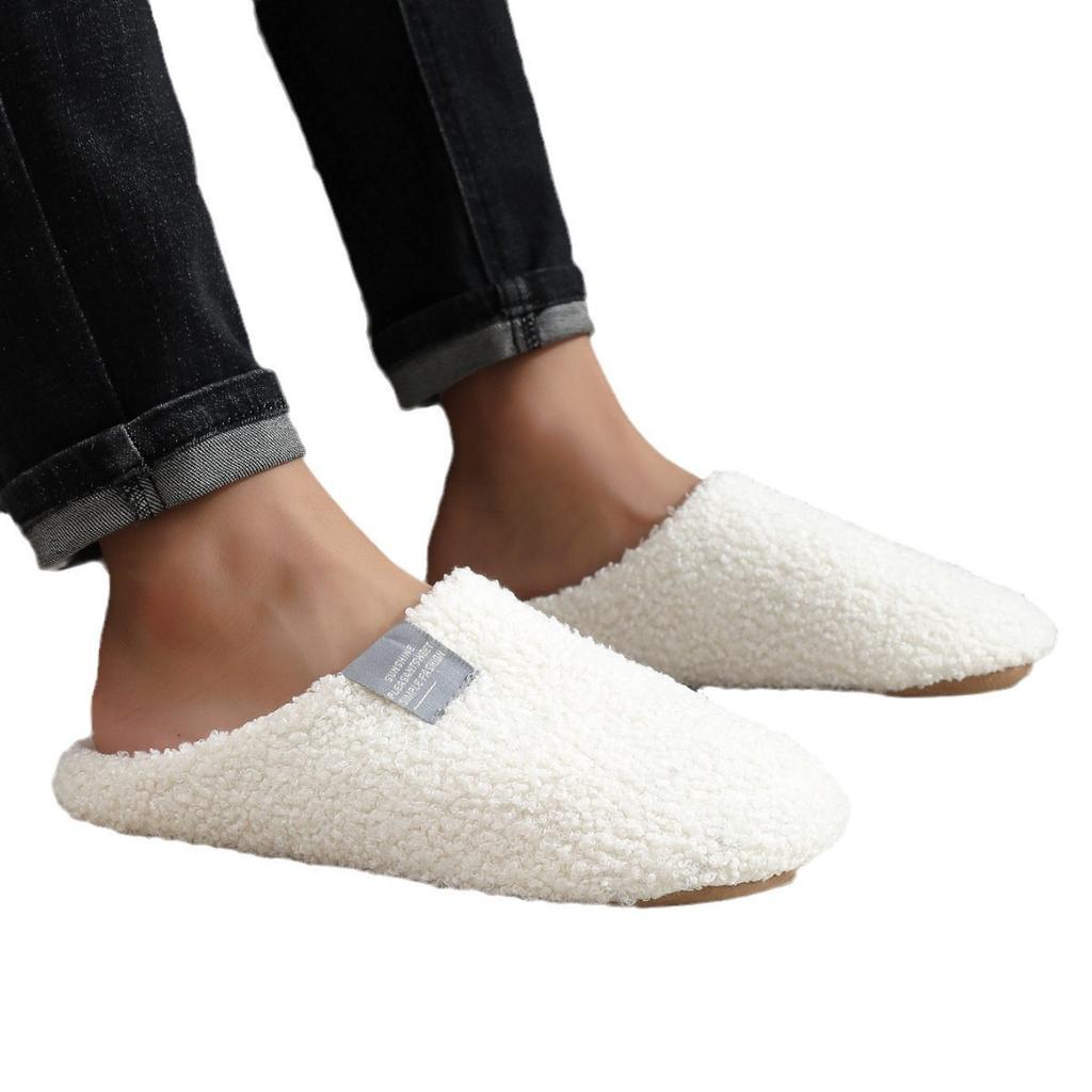 New soft-soled home cotton slippers are simple, lightweight and silent indoor couple home shoes
