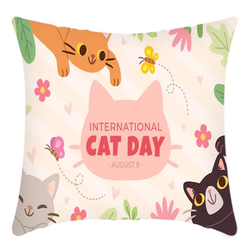 

Чехол на подушку для офисного дивана Lucky Cat в стиле Cat с принтом, роскошный домашний декор, наволочка 40x40cm