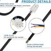 6 pin Leer Truck Cap Wiring Harness with Fuse Box Tag for Leer Camper Shell Truck Topper Wiring, Power for 3rd Brake Light/Dome Light/Lock and