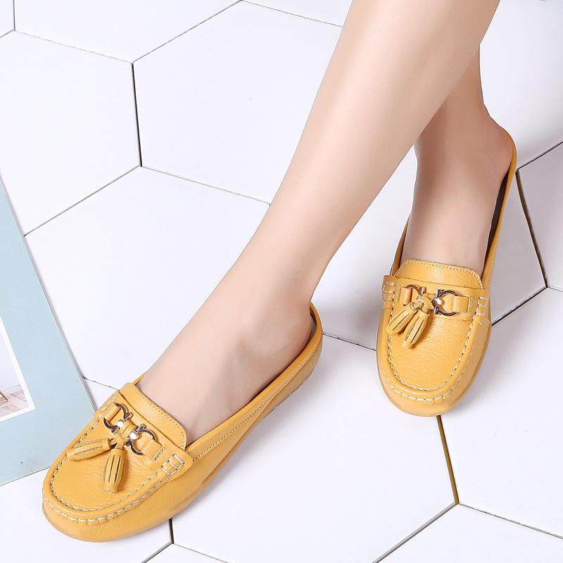 Обувь Больших Размеров для Женщин 35-44 Осень Зима Модные Женские Платформы Тапочки Удобные Нескользящие Балетки Zapatos De Mujer 35 жёлтый 2490₽