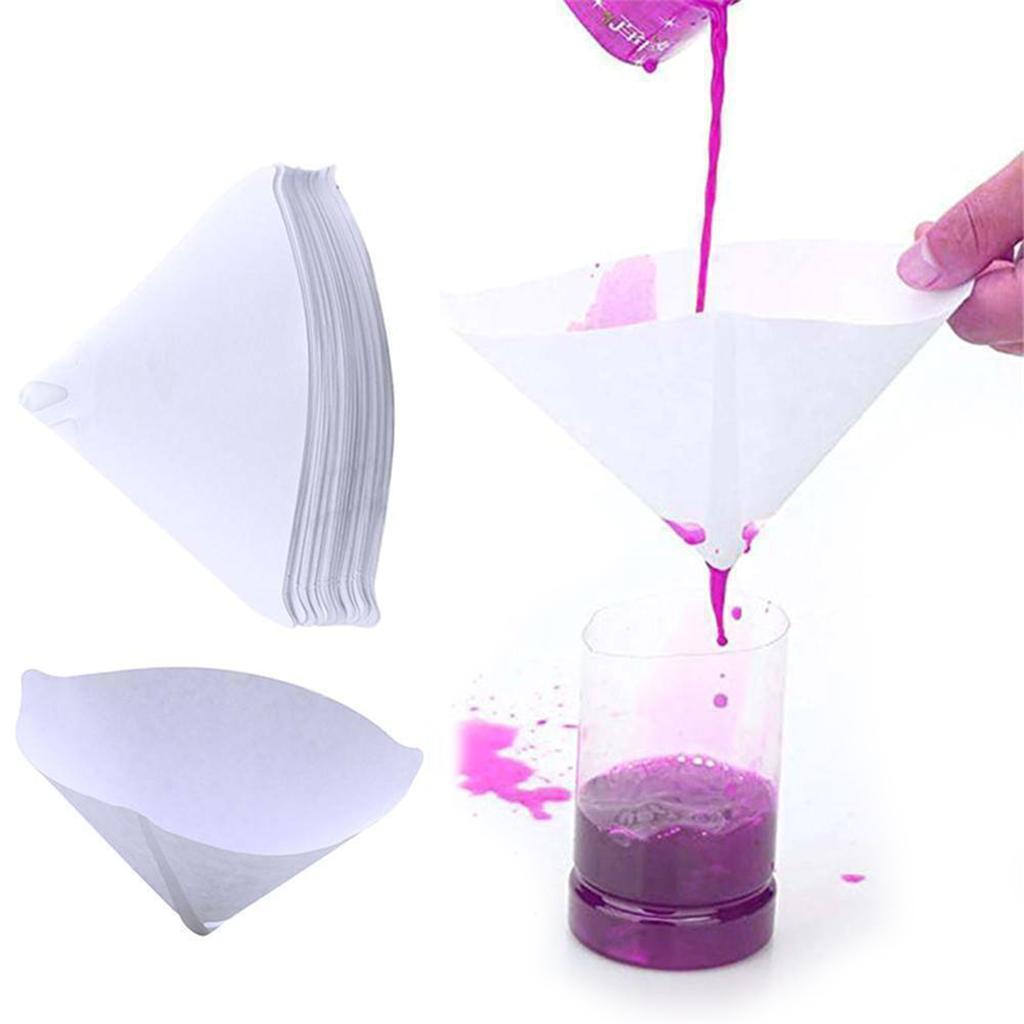 50/100x/Set Paint Strainers Cone Paint Filter Cone Shaped Nylon Mesh Funnel Paper Paint Conical Strainers for Spray Guns