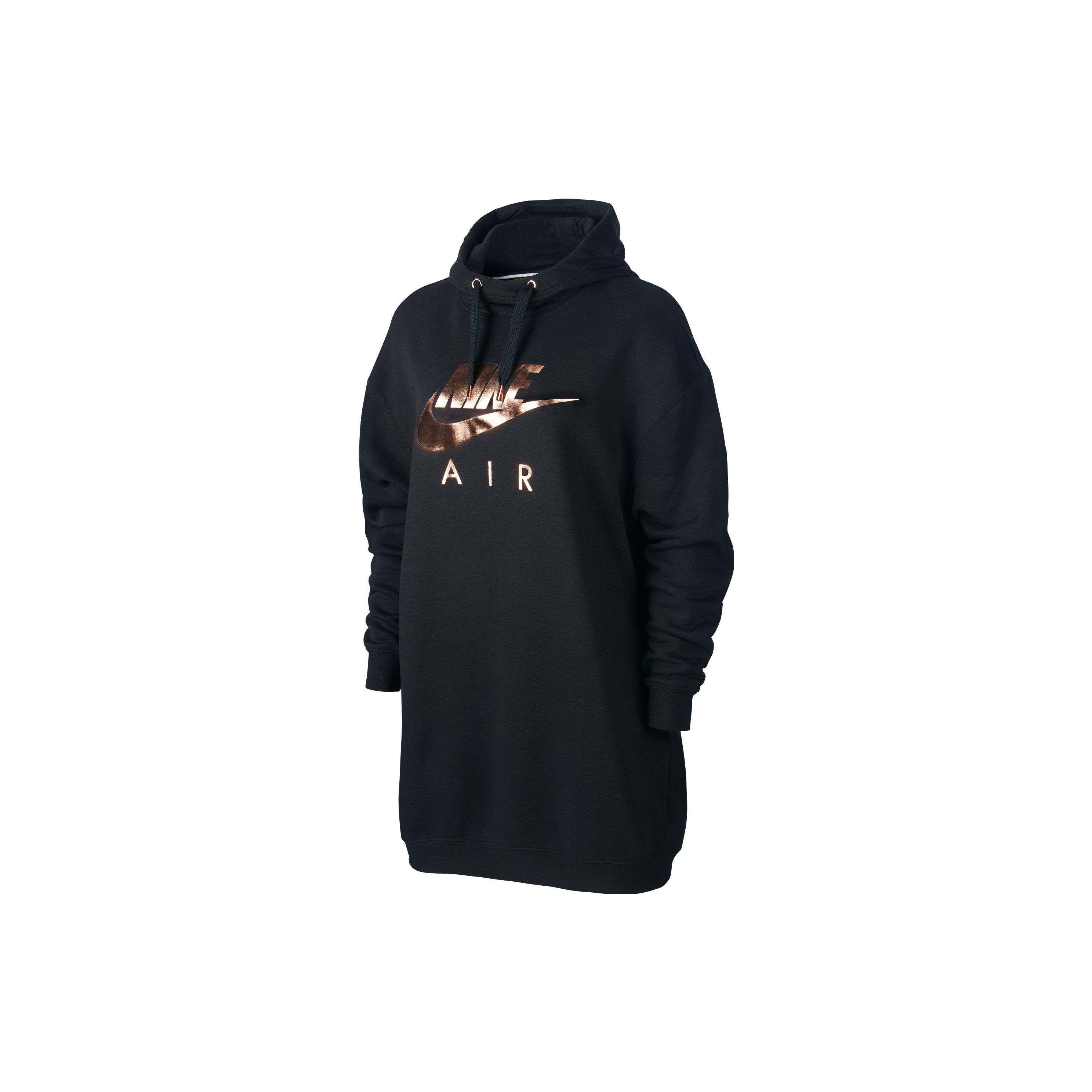 Nike Sportswear Air Women s Fleece Hoodie Dress Black CJ5002-010 S