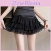 Cotton Blend Summer Womens Short Skirt With Lace Ruffle Hem For Casual Wear