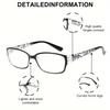 Square Frame HD Reading Glasses for Women - Ultra-Light, Spring Hinges, Ideal for Middle-Aged & Elderly, Standard PD