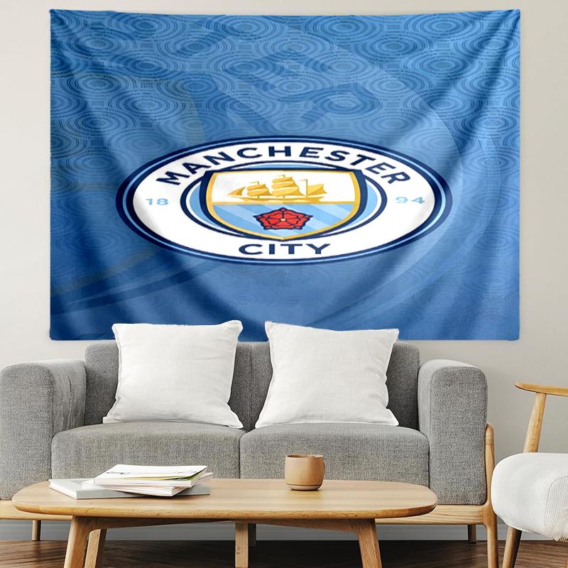 Football team City FC Print Tapestry, Lightweight Wall Hanging, for Bedroom, Dorm, Living Room, Home Art Decor - Birthday Christmas Gift for Friends