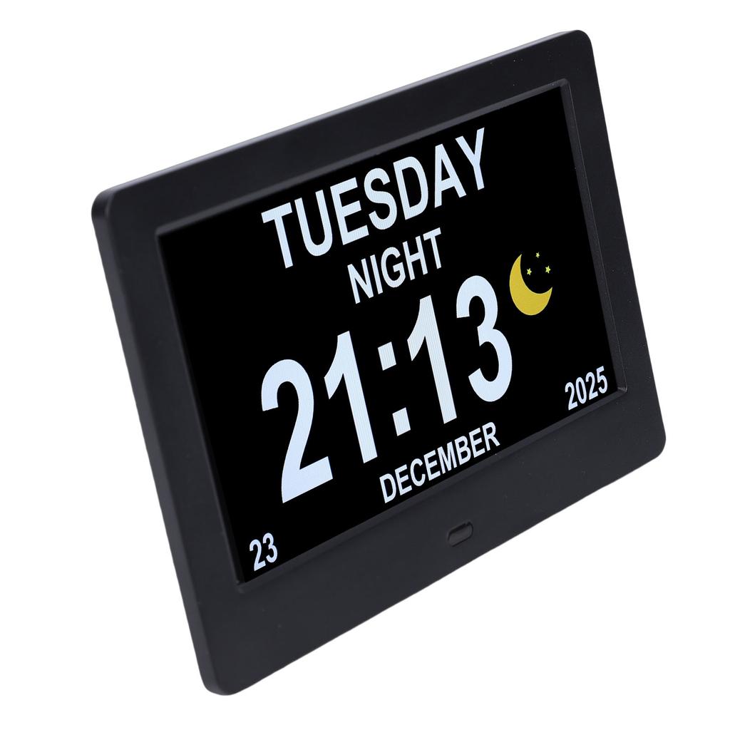 7 Inch Digital Calendar Multifunctional Clock with Date Display Automatic Dimming and Daylight Saving Time Key Or