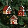 Christmas LED Light Wooden House Luminous Cabin Merry Christmas Decorations for Home DIY Xmas Tree Ornaments Kids Gifts New