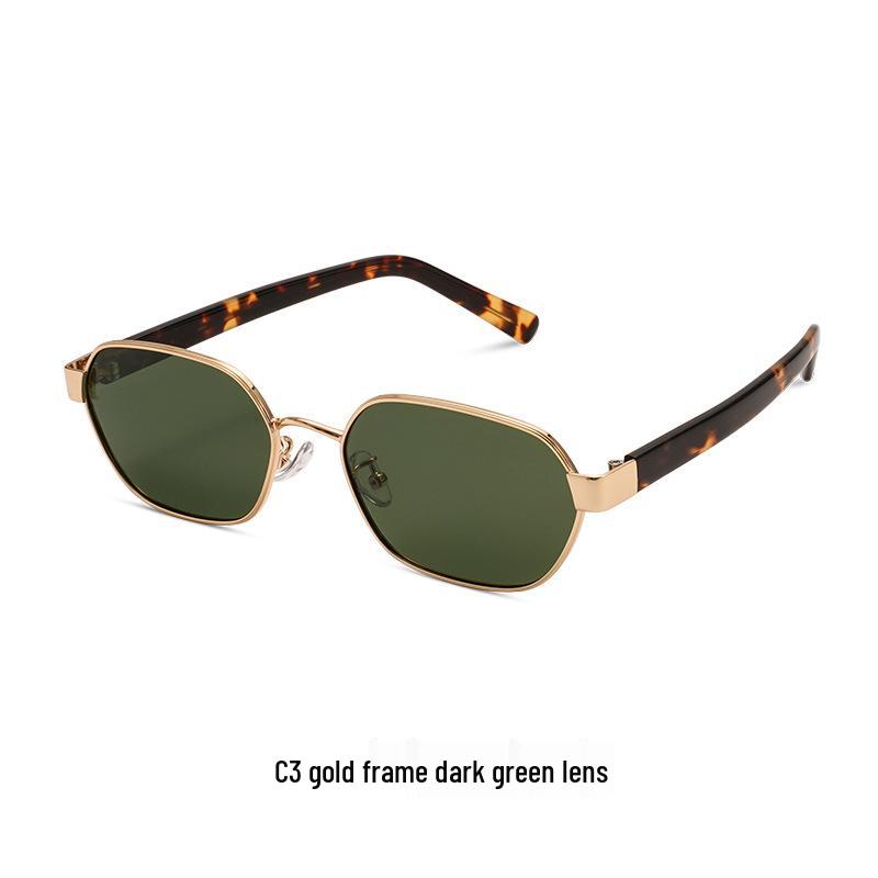 Retro Square Frame Slimming Sunglasses for Women - Anti-UV High-End Design