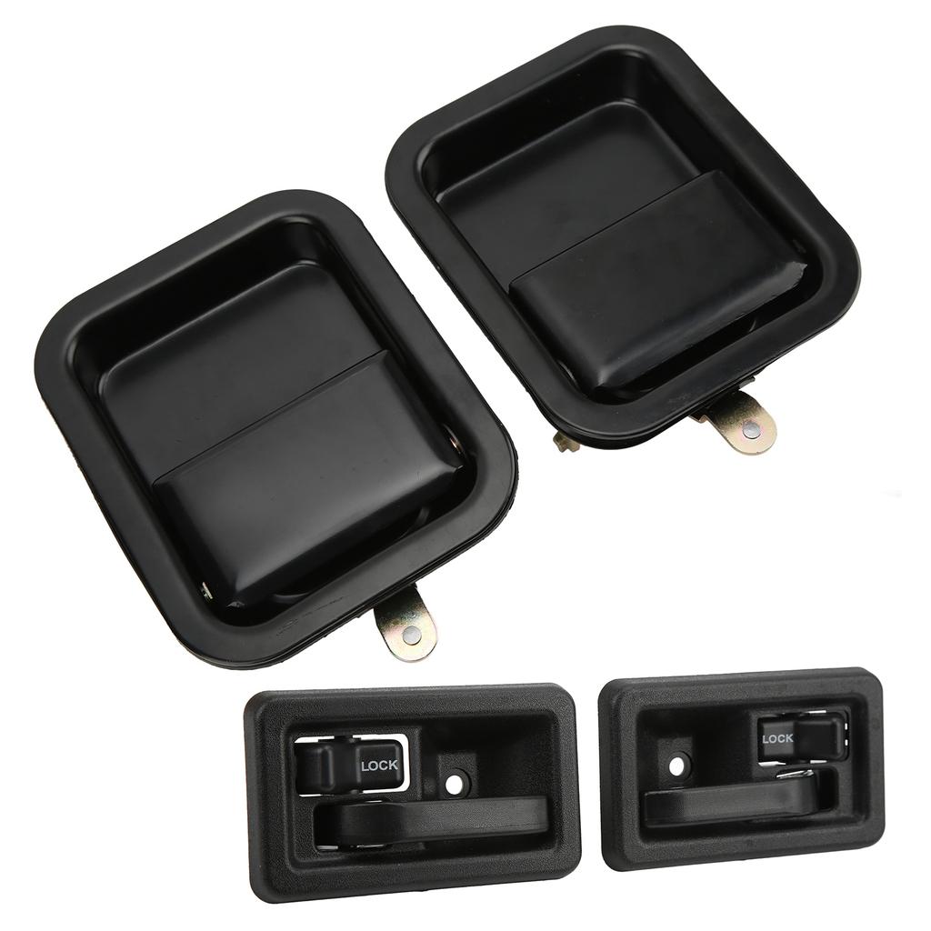 Außen Innen Tür Griffe Set Vorne Links Rechts 55176476AC Ersatz für Jeep Wrangler YJ