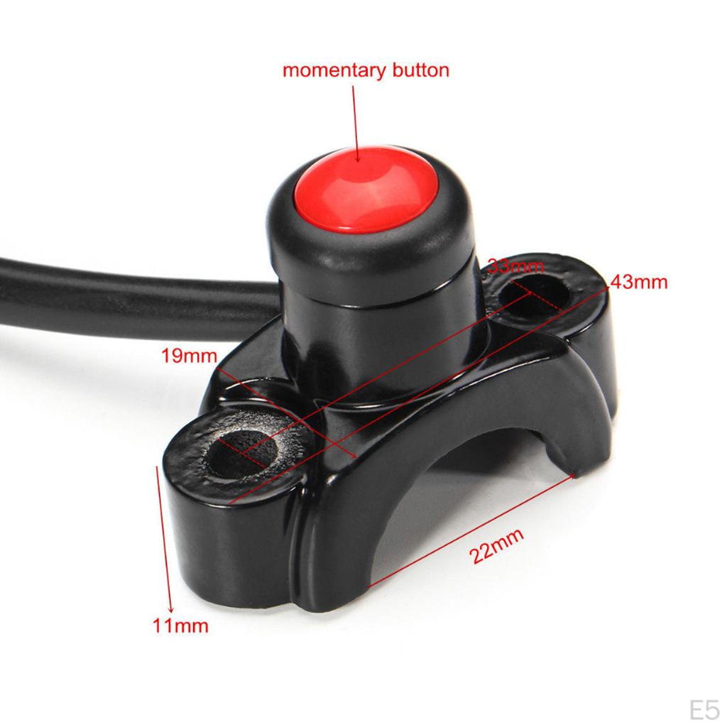ATV 22mm Handlebar Engine Kill Stop Button Switch